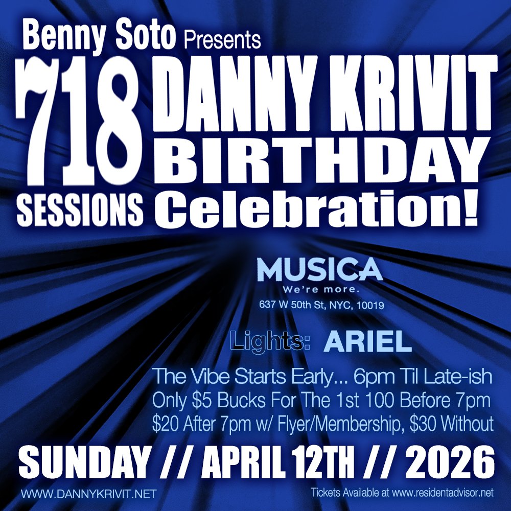 4/12/2026 Sunday 718 SESSIONS DANNY KRIVIT BIRTHDAY CELEBRATION
